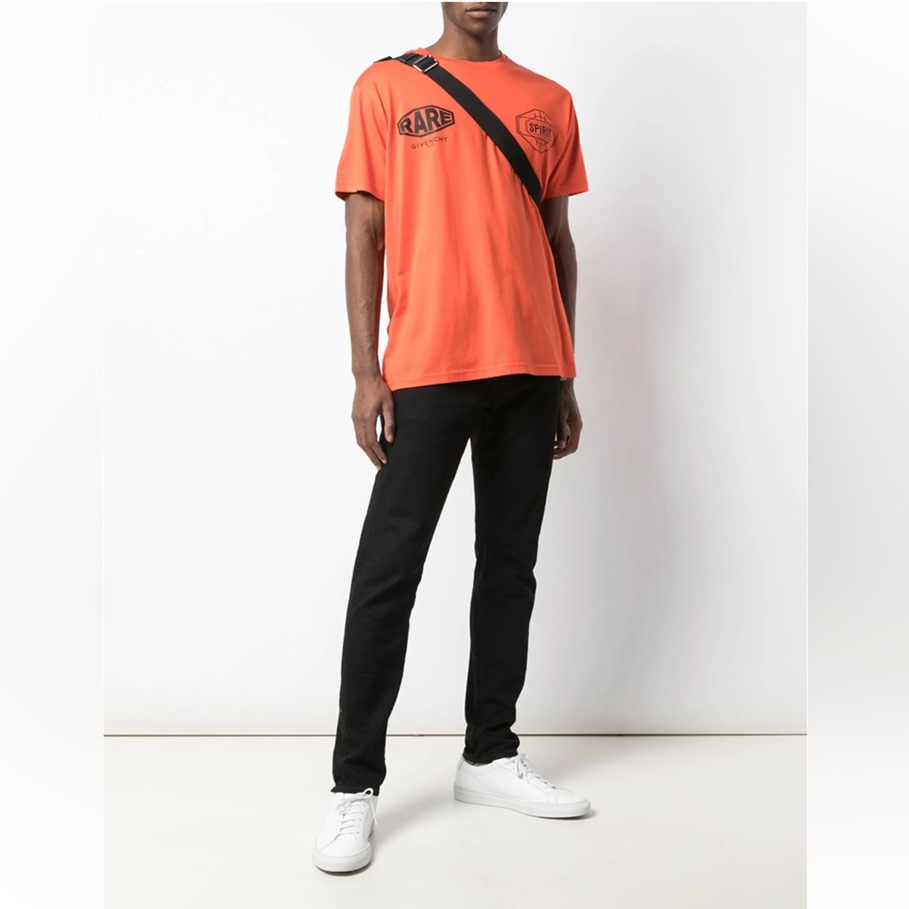 Men’s Givenchy orange Rare logo spirit T-shirt